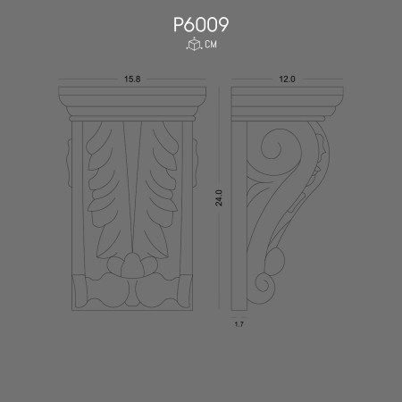 P6009 Prices polyurethane wall brackets with decorative patterns
