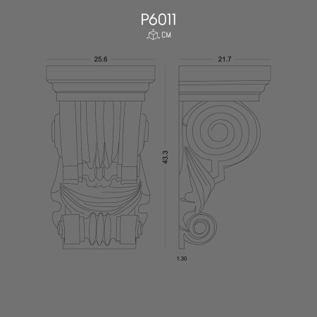 P6011 Prices polyurethane wall brackets with decorative patterns