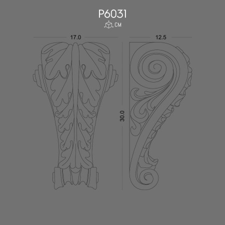 P6031 Types of polyurethane wall brackets with patterns