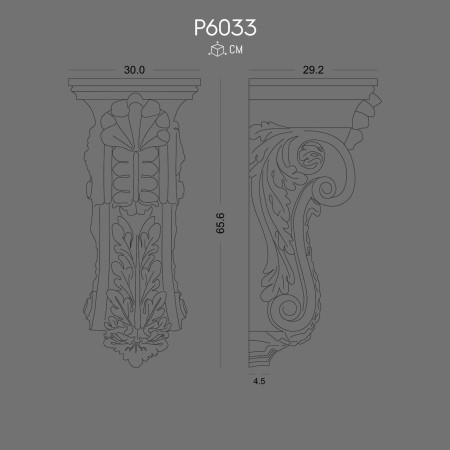 P6033 Types of polyurethane wall brackets with patterns