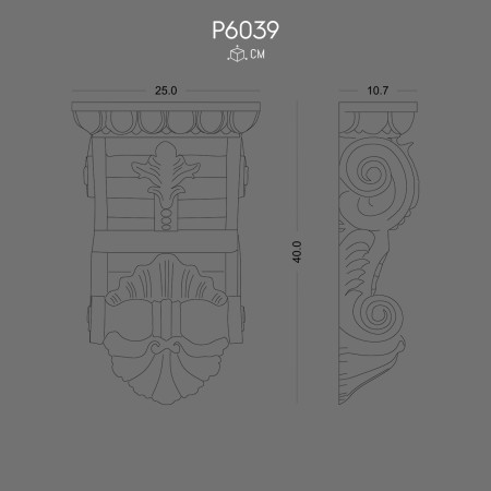 P6039 Types of polyurethane wall brackets with decorative patterns