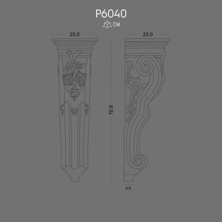P6040 Manufacture of polyurethane consoles with decorative patterns