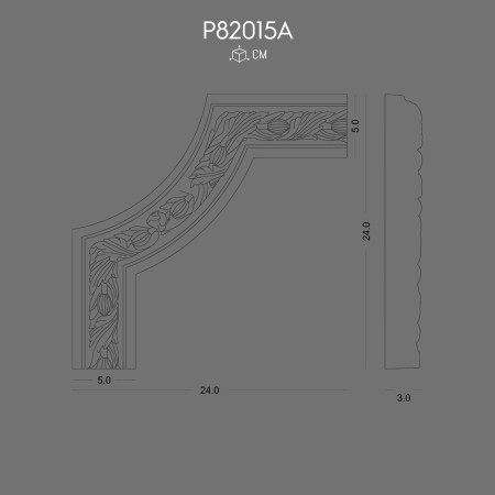 P82015A Decorative polyurethane for wall bracket. Corner models for wall bracket. Our products are not made of polystyrene