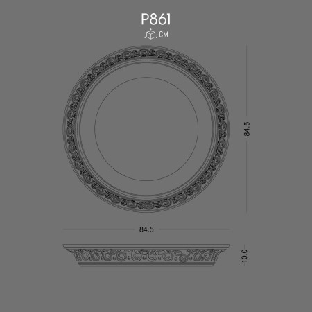P861 Wall domes with decorative patterns Prices Polyurethane Plaster Dome Equivalent