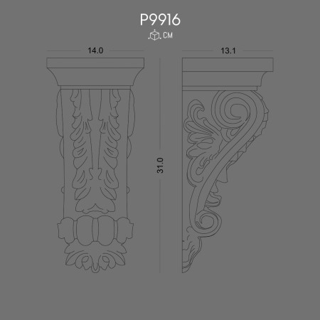 P9916 Prices polyurethane wall brackets with decorative patterns