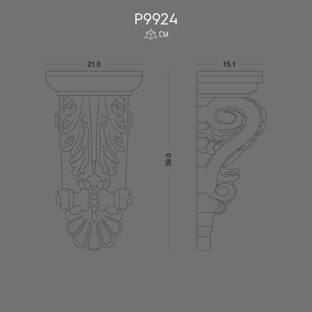 P9924 Polyurethane wall bracket with decorative patterns