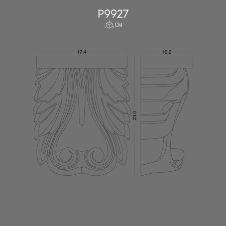 P9927 Manufacture of polyurethane wall consoles with decorative patterns