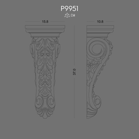 P9951 Prices polyurethane wall brackets with patterns