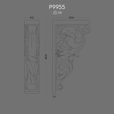 P9955 Manufacture of polyurethane wall consoles with decorative patterns