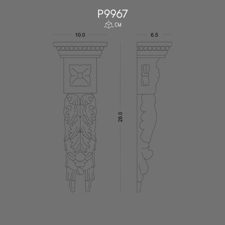 P9967 Types of polyurethane consoles with decorative patterns