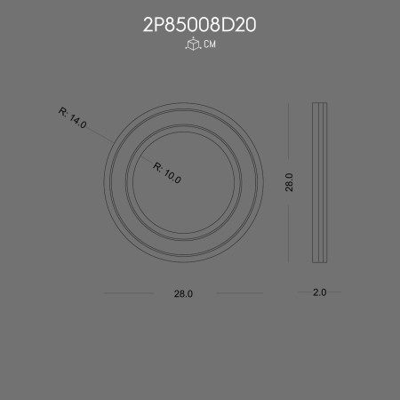 2P85008D20 Corner for Brau wall modern, simple, plain