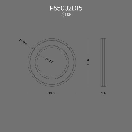 P85002D15 Rusty polyurethane Brau Corner types Wall brau Polyurethane frame model