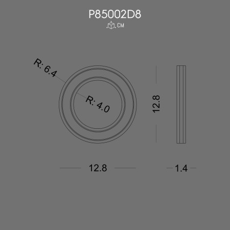 P85002D8 Brau wall corner models Polyurethane