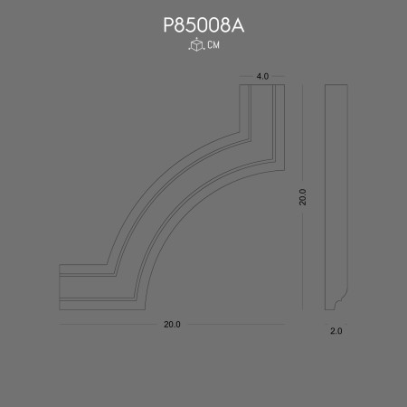 P85008A Plain Polyurethane Wall Brau Corner Types