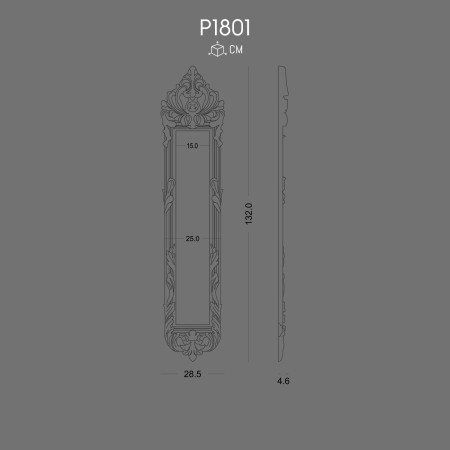 P1801 Types of ornaments and wall decorations in polyurethane with decorative patterns