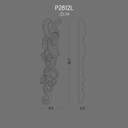P2812L Polyurethane ornaments and wall decorations with decorative patterns