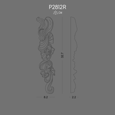 P2812R Prices of ornaments and wall decorations in polyurethane with decorative patterns