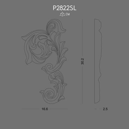 P2822SL Polyurethane ornaments and wall decorations
