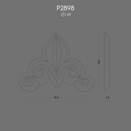 P2898 Types of ornaments and wall decorations in polyurethane with decorative patterns