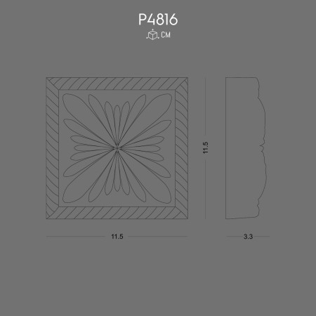 P4816 Models of ornaments and wall decorations in polyurethane