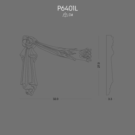 P6401L Polyurethane wall ornaments and decorations with decorative patterns