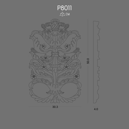 P8011 Models of decorative wall ornaments in polyurethane