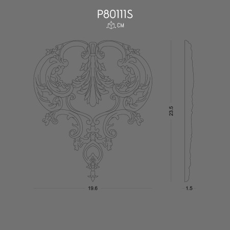 P80111S Models of ornaments and wall decorations in polyurethane