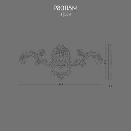 P80115M Types of ornaments and wall decorations in polyurethane with decorative patterns