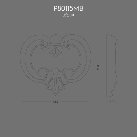 P80115MB Prices of ornaments and wall decorations in polyurethane with decorative patterns