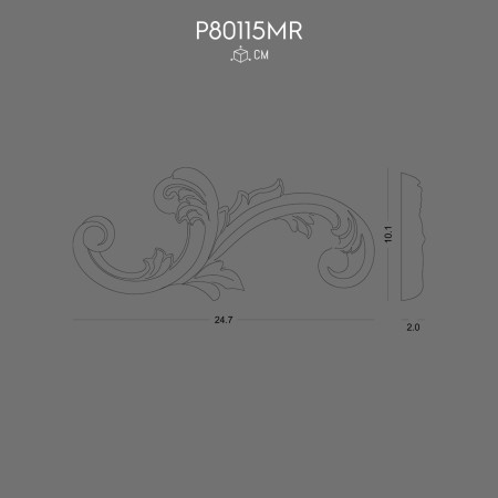 P80115MR Production of ornaments and wall decorations from polyurethane with decorative patterns