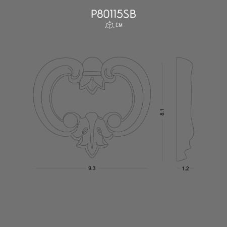 P80115SB Polyurethane ornaments and wall decorations with decorative patterns