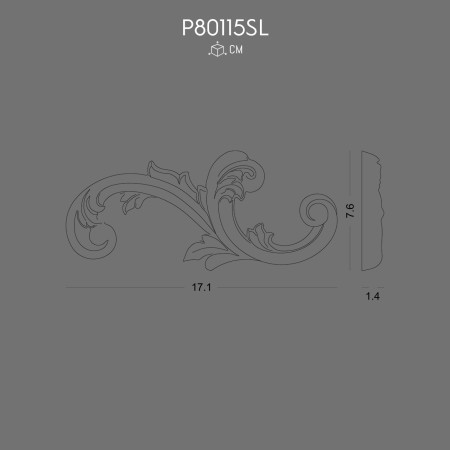 P80115SL Polyurethane ornaments and wall decorations with decorative patterns