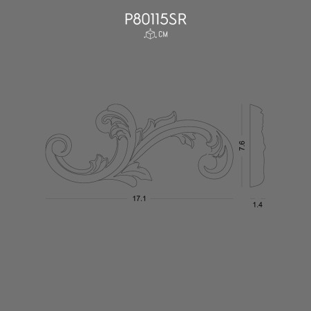 P80115SR Prices of ornaments and wall decorations in polyurethane with decorative patterns