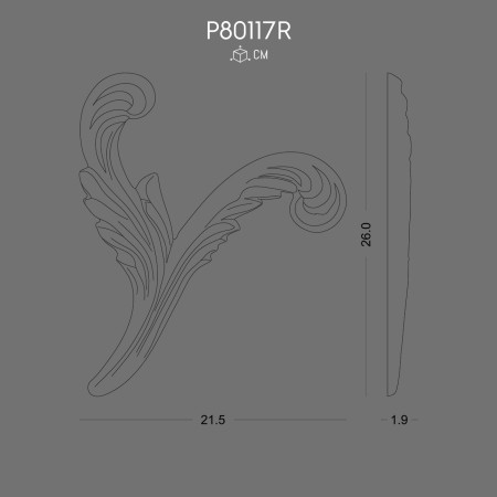 P80117R Polyurethane ornaments and wall decorations with decorative patterns
