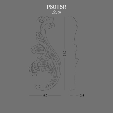 P80118R Production of ornaments and wall decorations from polyurethane with decorative patterns