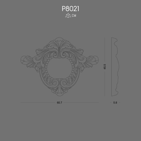 P8021 Models of ornaments and wall decorations in polyurethane