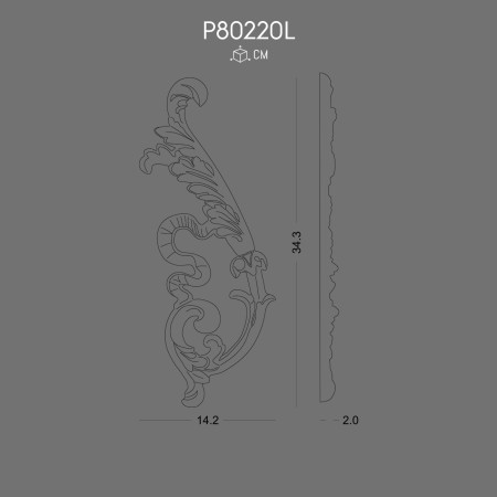 P80220L Models of ornaments and wall decorations in polyurethane