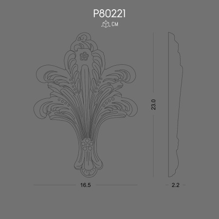 P80221 Polyurethane ornaments and wall decorations with decorative patterns