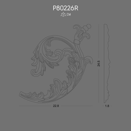 P80226R Prices of ornaments and wall decorations in polyurethane with decorative models