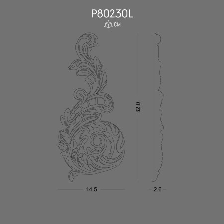 P80230L Production of ornaments and wall decorations in polyurethane with decorative patterns