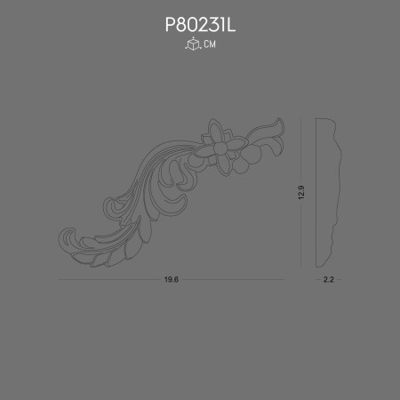 P80231L Models of ornaments and wall decorations in polyurethane