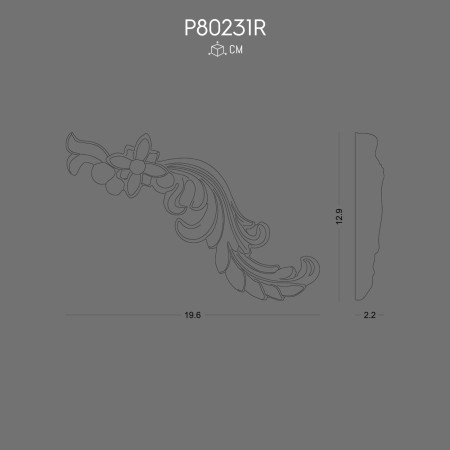 P80231R Prices of ornaments and wall decorations in polyurethane with decorative models