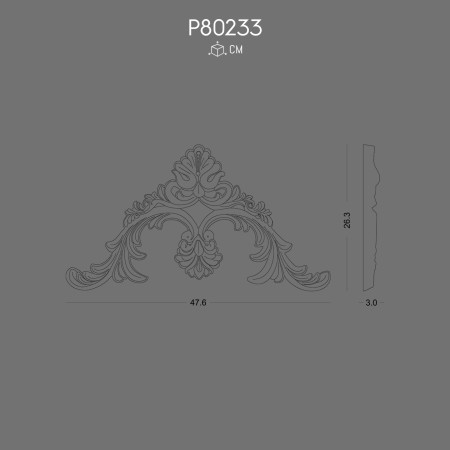 P80233 Models of ornaments and wall decorations in polyurethane