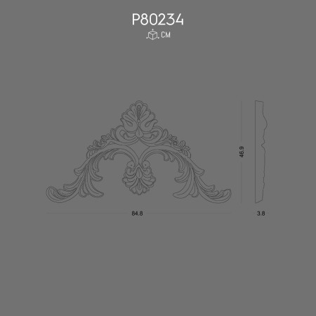 P80234 Models of ornaments and wall decorations in polyurethane