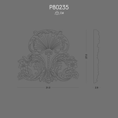 P80235 Models of ornaments and wall decorations in polyurethane