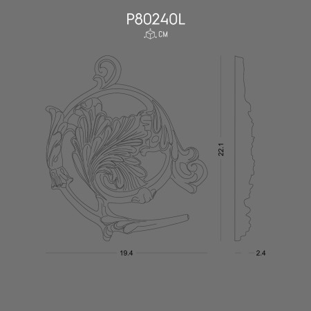P80240L Models of decorative wall ornaments in polyurethane