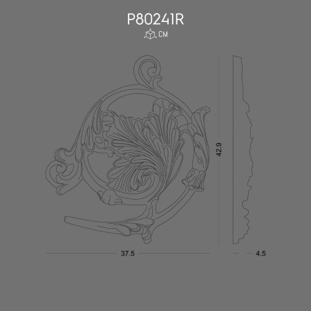 P80241R Polyurethane ornaments and wall decorations