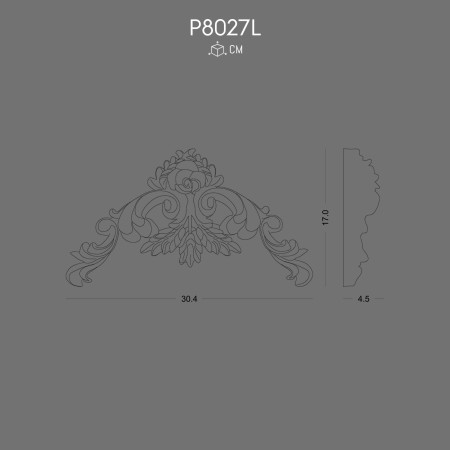 P8027L Prices of ornaments and wall decorations in polyurethane