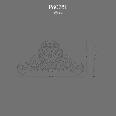 P8028L Prices of ornaments and wall decorations in polyurethane with decorative patterns