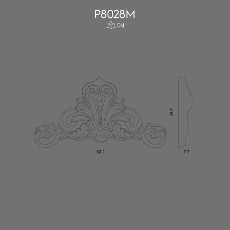 P8028M Prices of ornaments and wall decorations in polyurethane